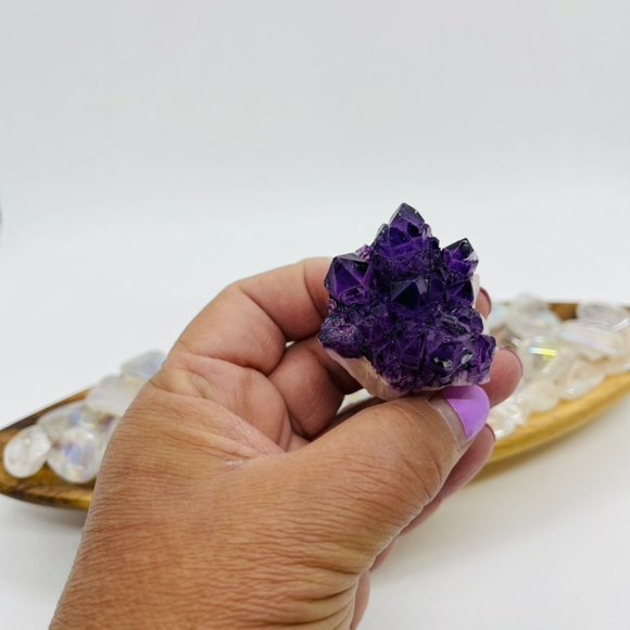 Dyed Deep Purple Quartz Cluster - Picture 3 of 5